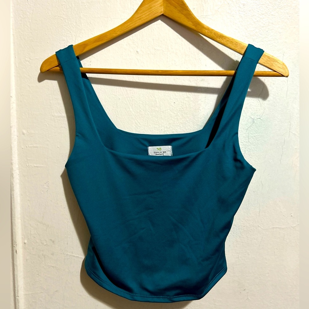 Teal Crop Top